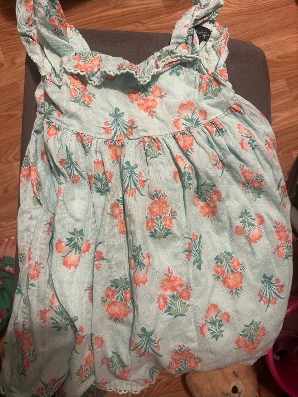 Girls' Mint Floral Sundress - Unbranded